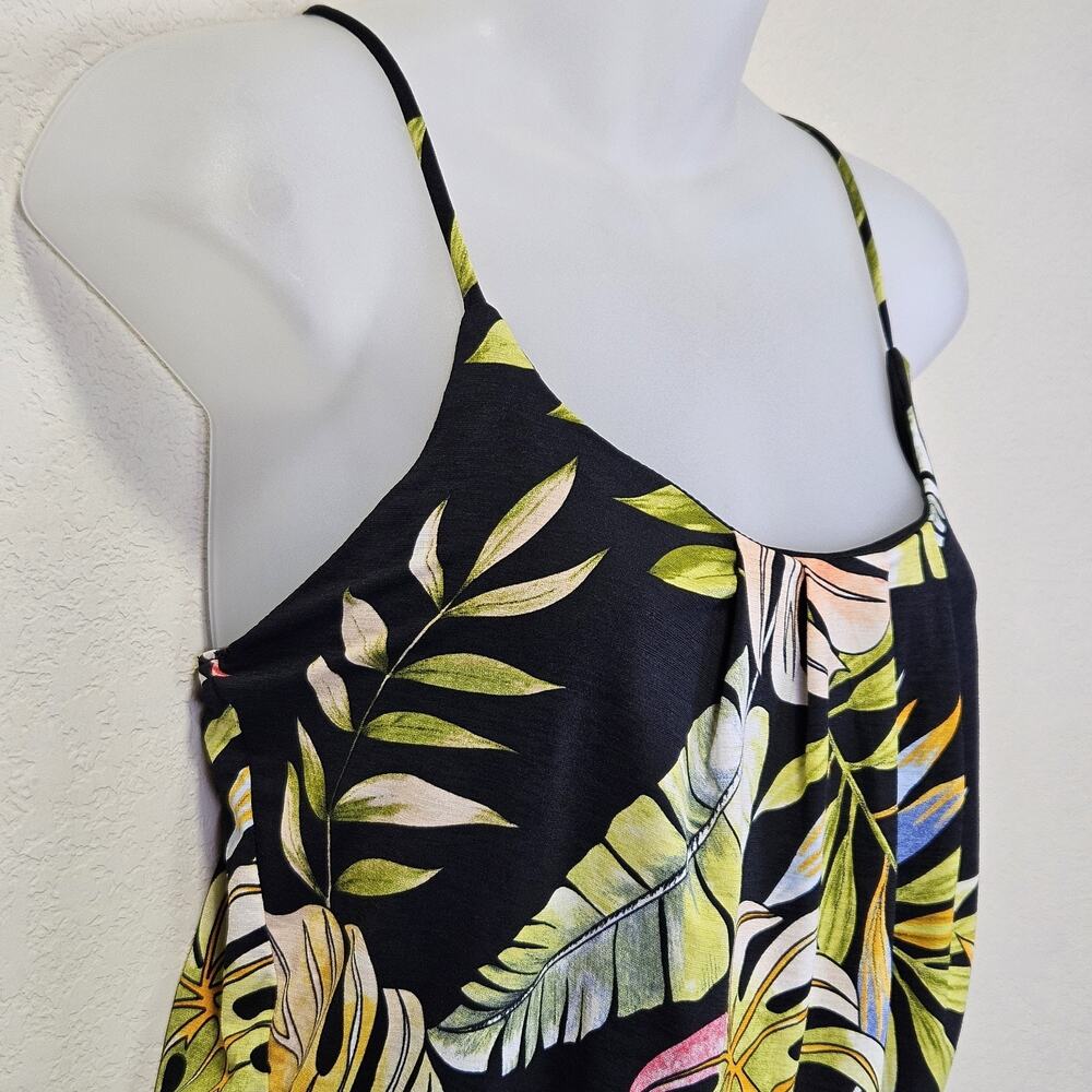 Naif Tropical Maxi Dress S Floral Boho Sleeveless Summer Sundress Vacation Black - Picture 5 of 16